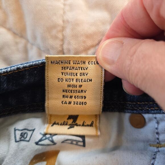 7 For All Mankind Flynt Jeans Women's 28 Bootcut Low Rise Festival Boho READ - Picture 10 of 13